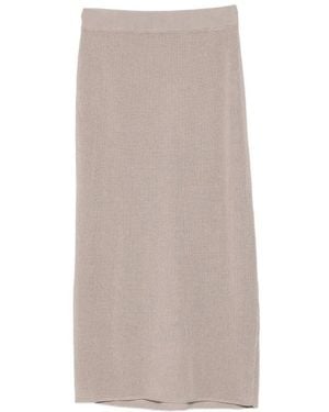 Alysi Midi Skirts - Brown