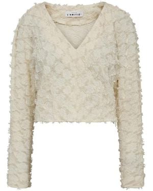 Haute L'Amitié V-Neck Knitwear - Natural