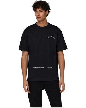 Only & Sons T-Shirt Apoh Life Rlx Korte Mouwen - Zwart