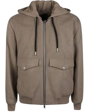 Moose Knuckles Zip-Throughs - Brown