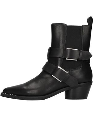 Ash Leder Stiefeletten - Schwarz