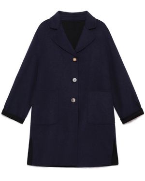 Maliparmi Jassen ,Blauw ,Wol Dubbel Wol Overjas