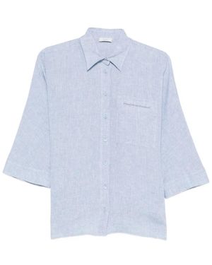 Peserico Overhemden ,Blauw ,Button Shirt