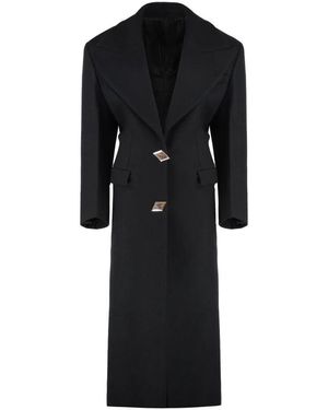 The Attico Single-Breasted Coats - Noir