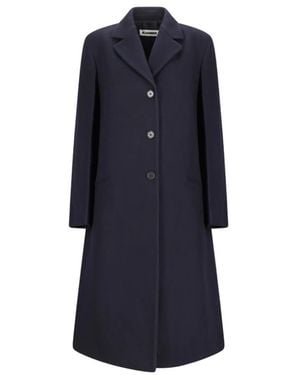 Jil Sander Single-Breasted Coats - Azul
