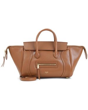 Celine Leather Small Luggage - Brown