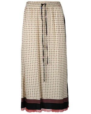 Semicouture Midi Skirts - Natural