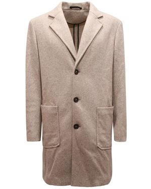 Paolo Pecora Single-Breasted Coats - Brown