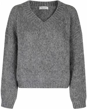 Roberto Collina Scollo V Ml Pullover - Grau