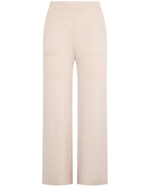 Moorer Wide Trousers - Natural