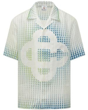 CASABLANCA Short Sleeve Shirts - Blue