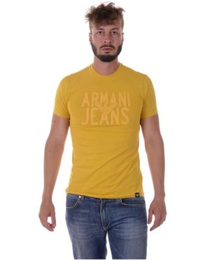 Armani Jeans T-Shirts - Yellow