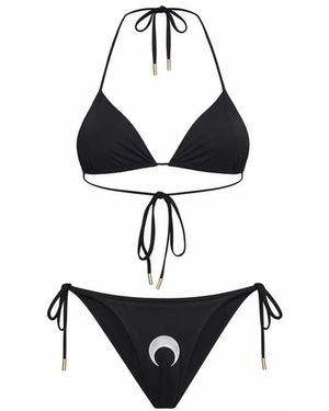 Marine Serre Triangel-Bikini-Set Aus Jersey - Schwarz