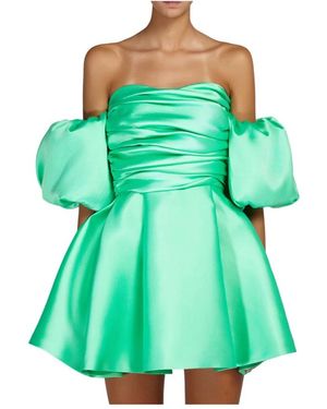 Doris S Elegantes Türkises Kurzes Kleid - Grün