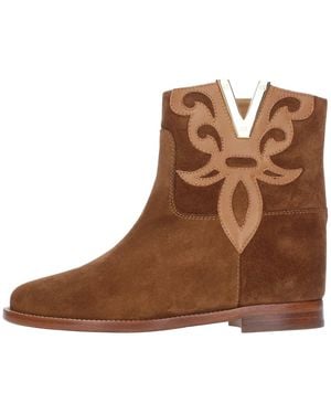 Via Roma 15 Wildleder-Stiefeletten - Braun