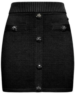 Silvian Heach Rok Met Decoratieve Knopen - Zwart