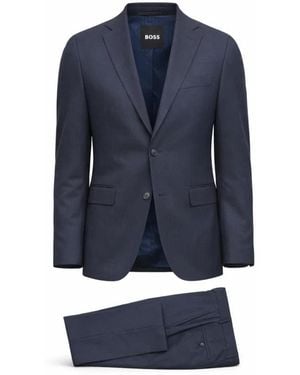HUGO Single Breasted Suits - Blue