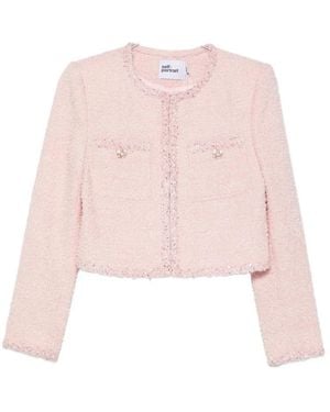 Self-Portrait Tweed Jackets - Pink
