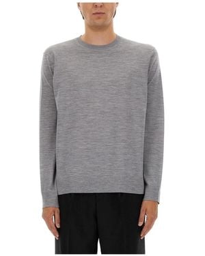 Theory Regal Woll Pullover Mit Rundhalsausschnitt - Grau