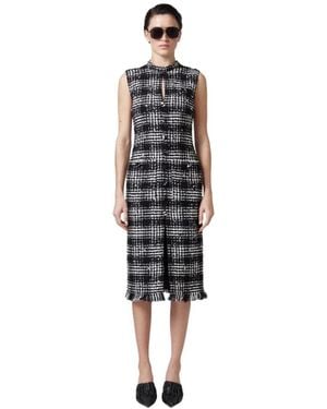 GIUSEPPE DI MORABITO Midi Bouclé Wollkleid - Schwarz