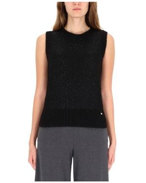 Herno Gebreide Mouwloze Top - Zwart