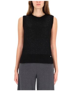 Herno Gebreide Mouwloze Top - Zwart