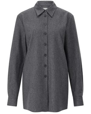 KHAITE Luxe Oversized Shirt Auryn - Grijs