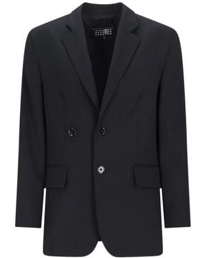 MM6 by Maison Martin Margiela Blazer Revers - Zwart