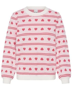 Ichi Round-Neck Strickwaren - Pink