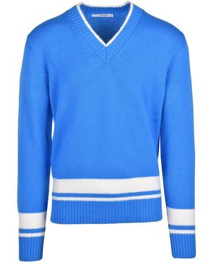 Kangra V-Neck Knitwear - Blu