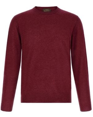 Zanone Giro Rundhals-Pullover - Rot