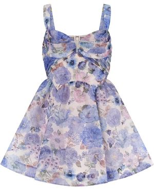 Zimmermann Kleedjes ,Veelkleurig ,Katoen Rebellion Drape Mini Dress - Blauw