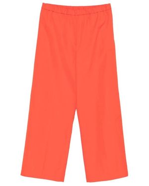 Aspesi Broeken ,Oranje ,Katoen Wijde Katoenen Poplin Broek - Rood