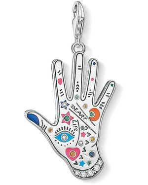 Thomas Sabo Vintage hand charm anhänger glas zirkonia - Weiß