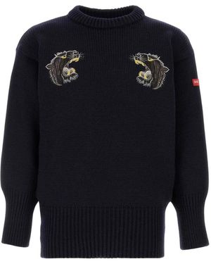 Junya Watanabe Round-Neck Knitwear - Azul