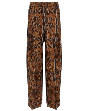 Alberto Biani Wide Trousers - Marron