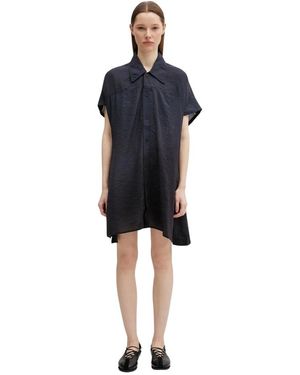 Y-3 Kleedjes ,Zwart ,Nylon Korte Mouw Dip-Dye Utility Overshirt
