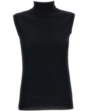 Sportmax Vertigo Turtleneck Tank - Zwart