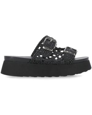 Cult Sandalen Met Sluiting Aan De Voorkant - Zwart