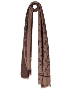 Guess Jacquard-Schal 70X180 - Braun