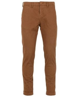 Fay Slim-Fit Trousers - Marrone