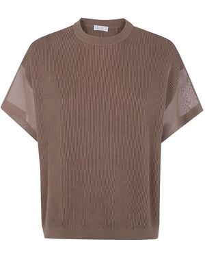 Brunello Cucinelli Round-Neck Knitwear - Marron