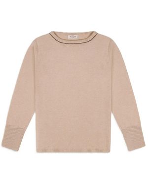 Kangra Trui Met Ronde Hals - Naturel