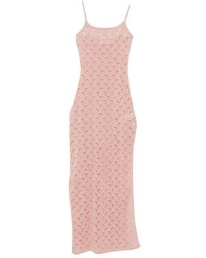 Marine Serre Knitted Dresses - Pink