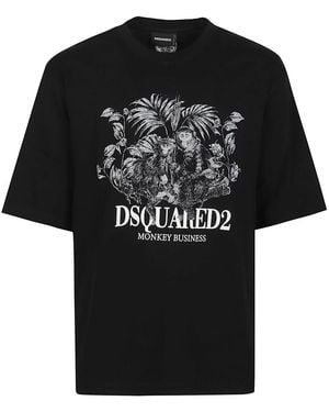 DSquared² Loose Fit T-Shirt - Schwarz
