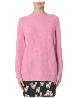 MSGM Round-Neck Knitwear - Rosa