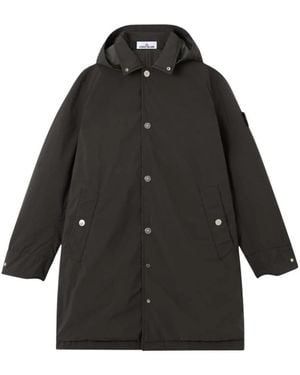 Stone Island Rain Jackets - Negro