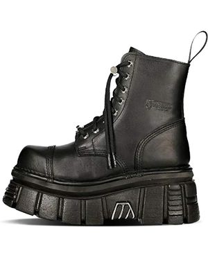 New Rock Lace-Up Boots - Black