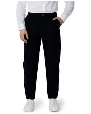 ARMANI EXCHANGE Broeken ,Blauw ,Katoen Relaxed Fit Tapered Broek - Zwart