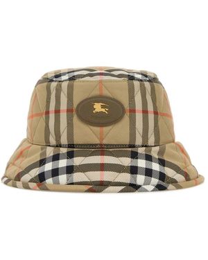 Burberry Accessoires ,Nylon Quilted Horseshoe Bucket Hat - Groen